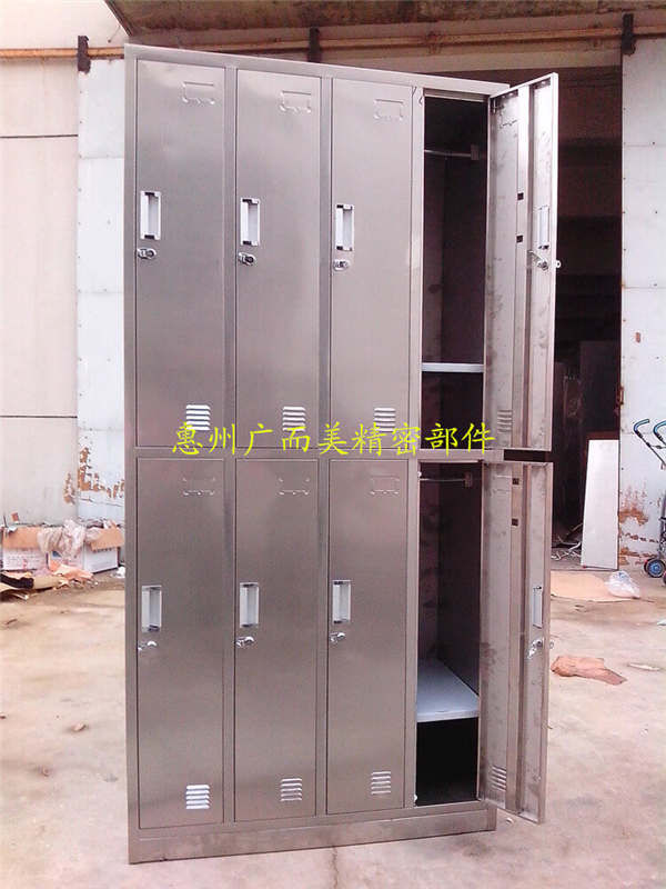 不锈钢8门更衣柜细节图